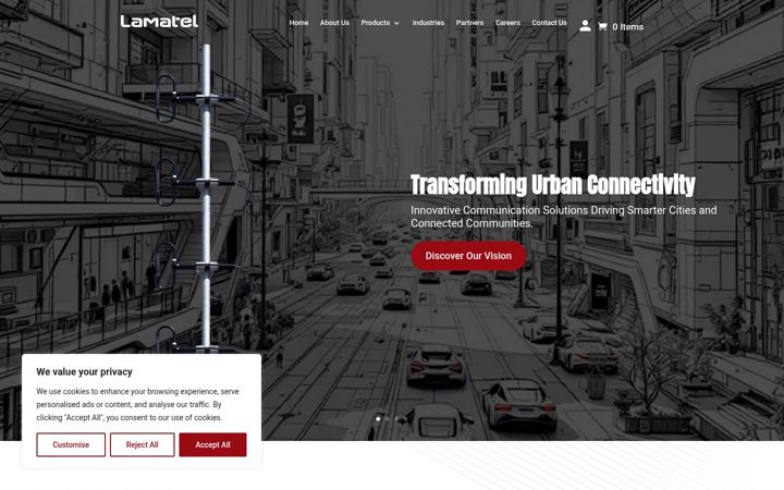 Screenshot of lamatel.com