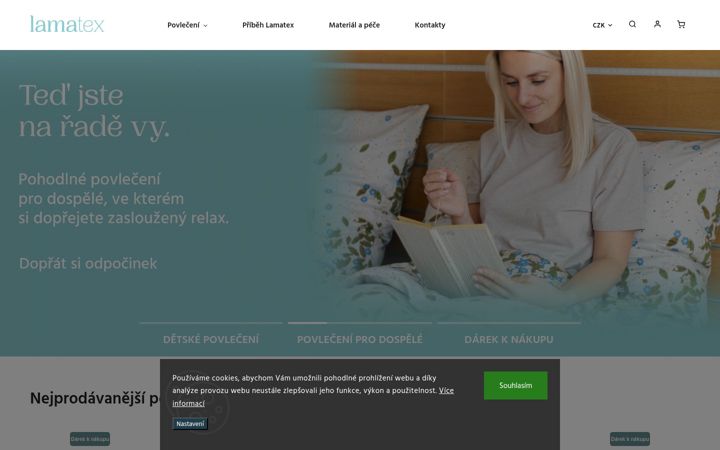 Screenshot of lamatexstore.com
