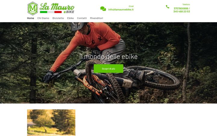 Screenshot of lamauroebike.it