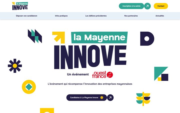 Screenshot of lamayenneinnove.ouest-france.fr