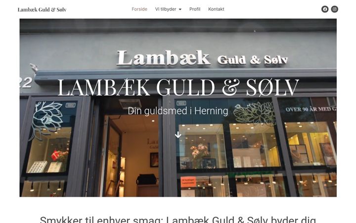 Screenshot of lambaekguld.dk
