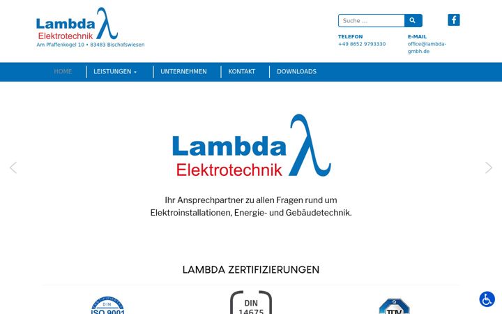 Screenshot of lambda-gmbh.de