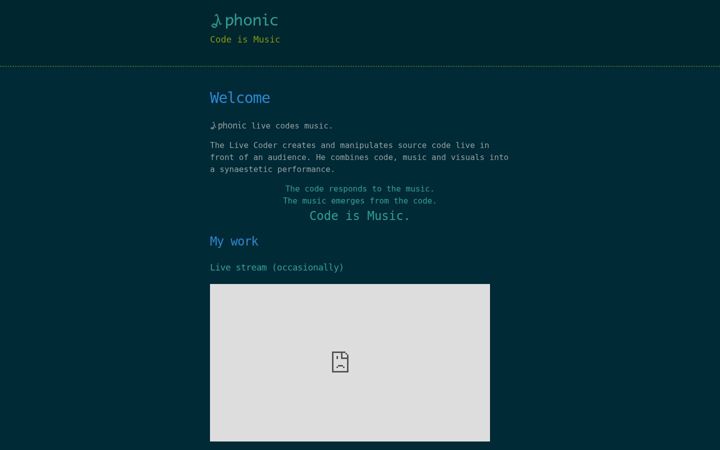 Screenshot of lambdaphonic.de