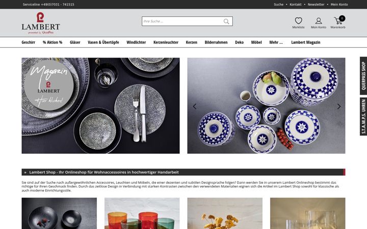 Screenshot of lambert-shop-querpass.de