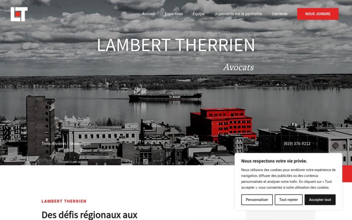 Screenshot of lamberttherrien.ca