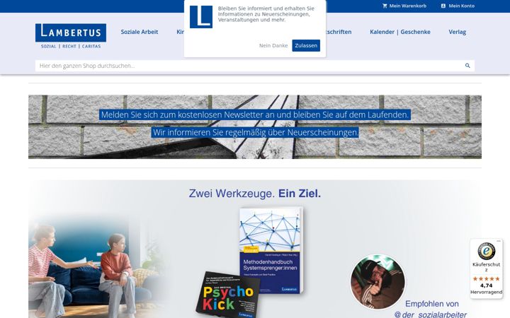 Screenshot of lambertus.de
