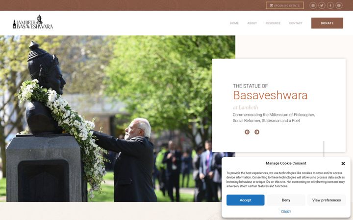 Screenshot of lambethbasaveshwara.co.uk
