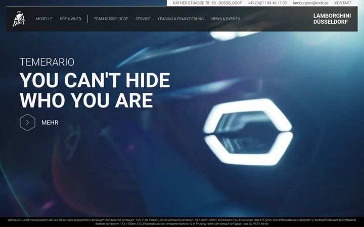Screenshot of lamborghini-duesseldorf.de