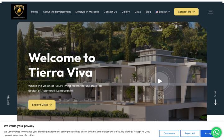 Screenshot of lamborghinivillasmarbella.com