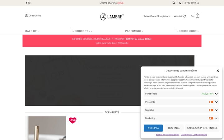 Screenshot of lambre.ro