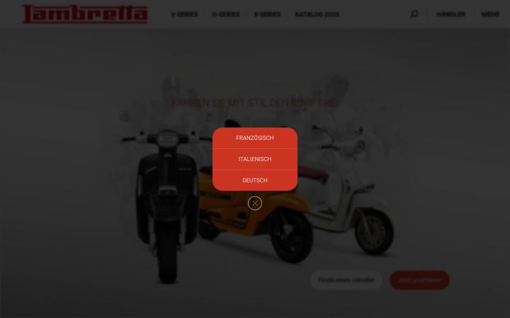 Screenshot of lambrettascooters.ch