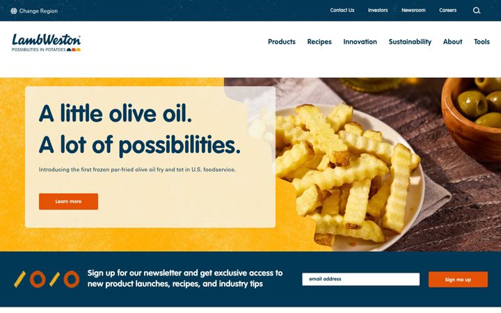 Screenshot of lambweston.com