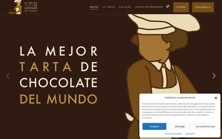 Screenshot of lamejortartadechocolatedelmundo.com