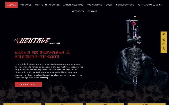 Screenshot of lamentaletattooshop.fr