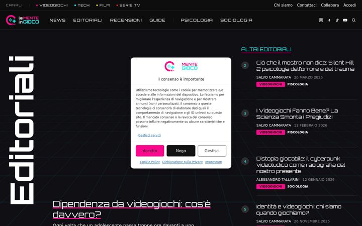 Screenshot of lamenteingioco.it