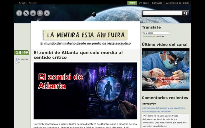 Screenshot of lamentiraestaahifuera.com