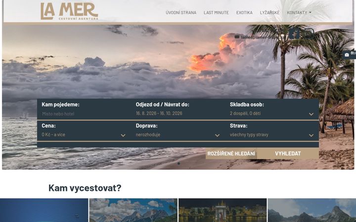 Screenshot of lamer-travel.cz