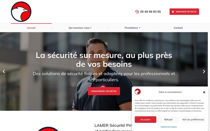 Screenshot of lamersecuriteprivee.com