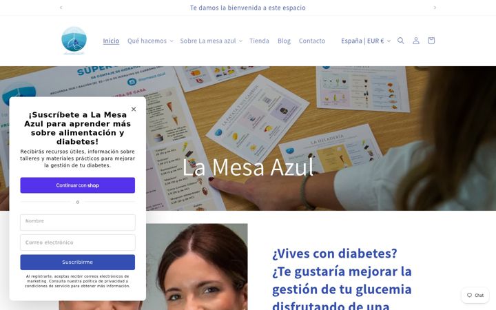 Screenshot of lamesazul.com