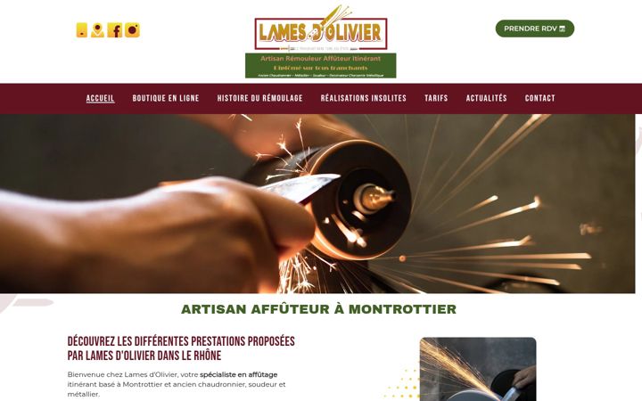 Screenshot of lamesdolivier.fr