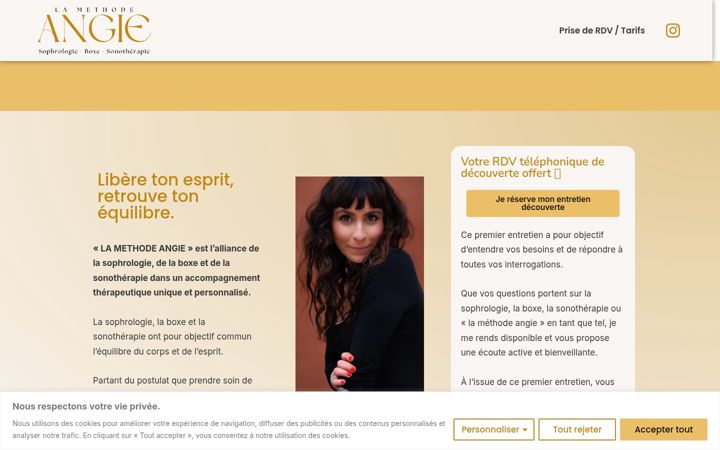 Screenshot of lamethodeangie.fr