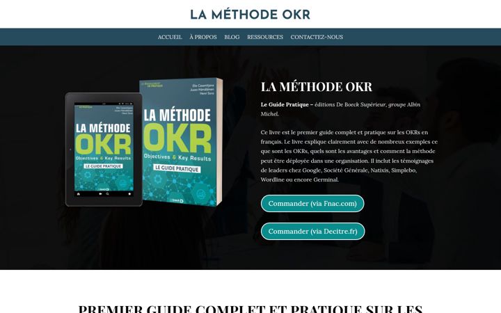 Screenshot of lamethodeokr.fr