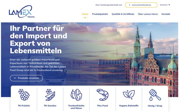 Screenshot of lamexhorns.de