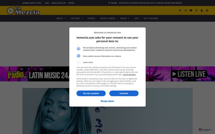 Screenshot of lamezcla.com
