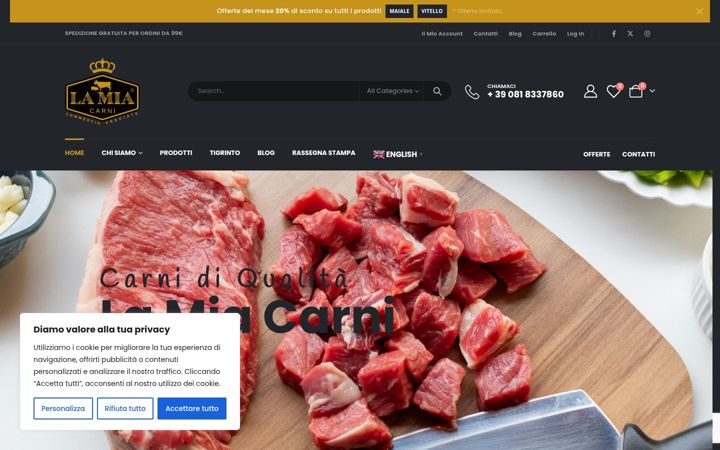 Screenshot of lamiacarni.com