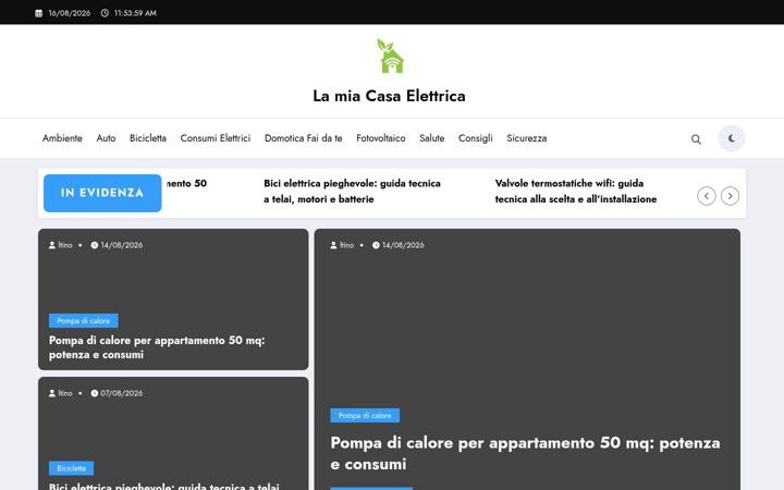 Screenshot of lamiacasaelettrica.com