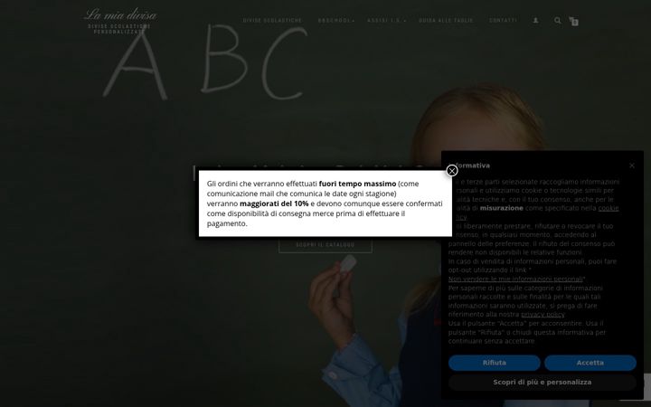 Screenshot of lamiadivisashop.it