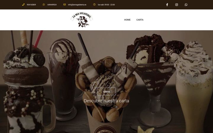 Screenshot of lamiagelateria.es