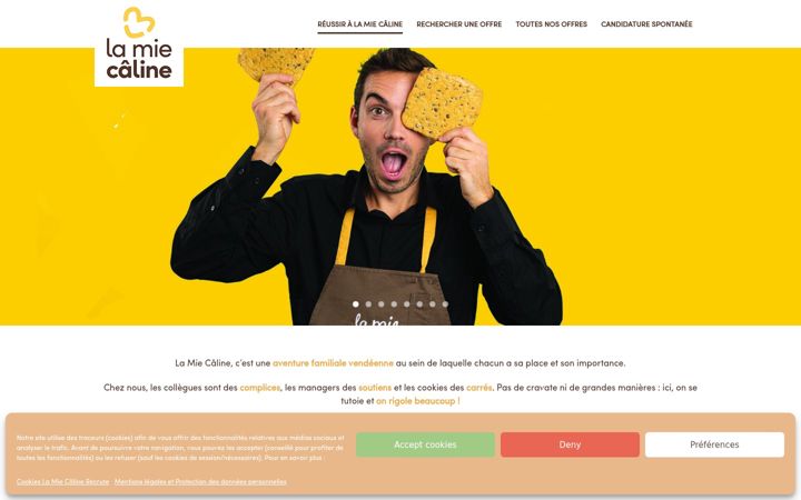 Screenshot of lamiecaline-recrute.com