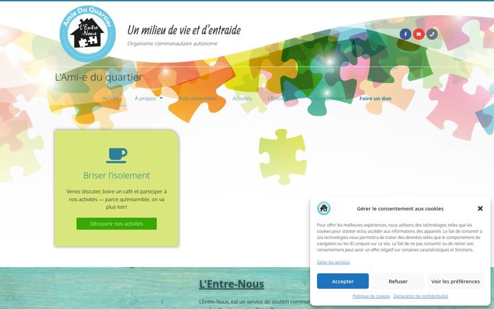 Screenshot of lamieduquartier.com