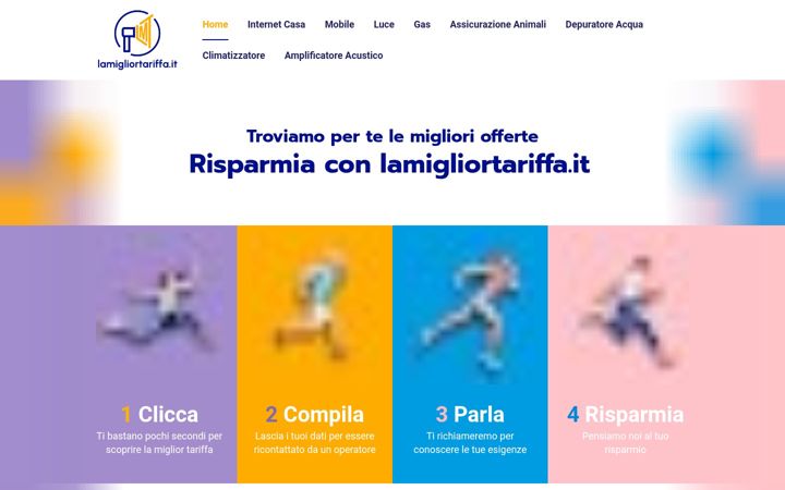 Screenshot of lamigliortariffa.it