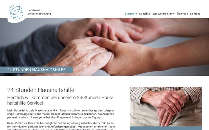 Screenshot of lamika-alt-seniorenbetreuung.de