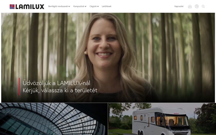 Screenshot of lamilux.hu