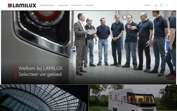 Screenshot of lamilux.nl