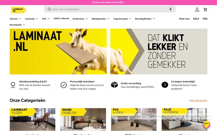 Screenshot of laminaat.nl