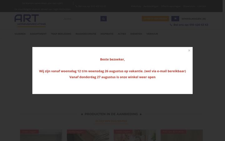 Screenshot of laminaataanbiedingrotterdam.nl