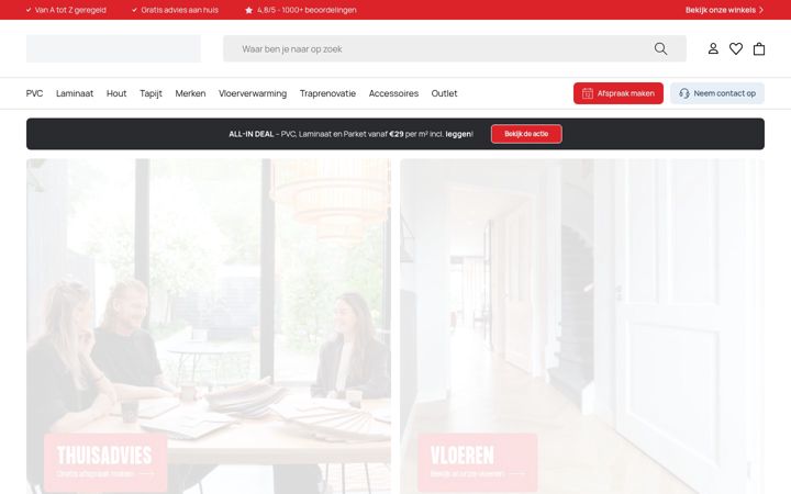 Screenshot of laminaatenparket.nl