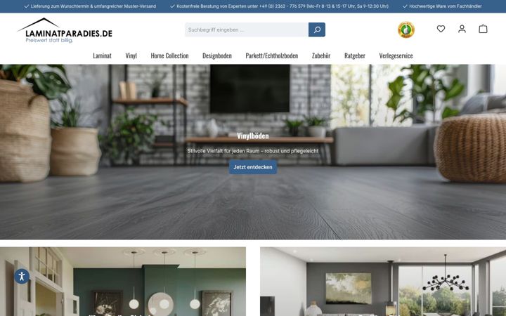 Screenshot of laminatparadies.de