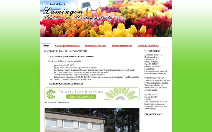 Screenshot of lamingonkukka.net