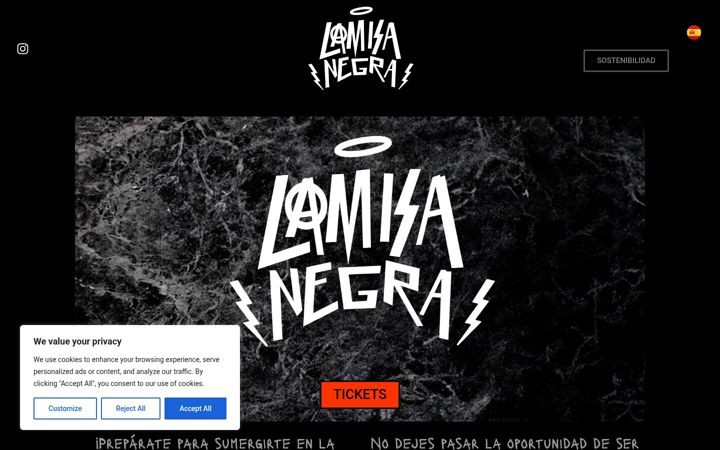 Screenshot of lamisanegra.es