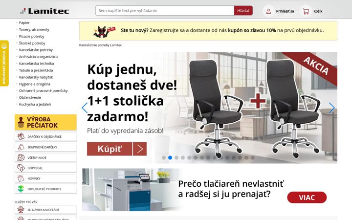 Screenshot of lamitec.sk