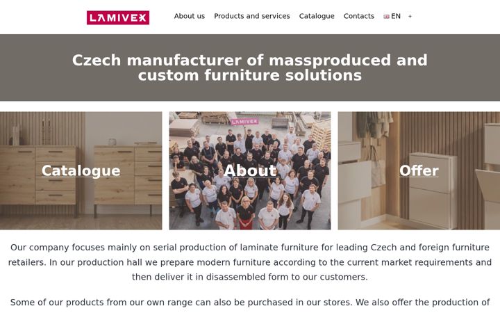 Screenshot of lamivex.cz