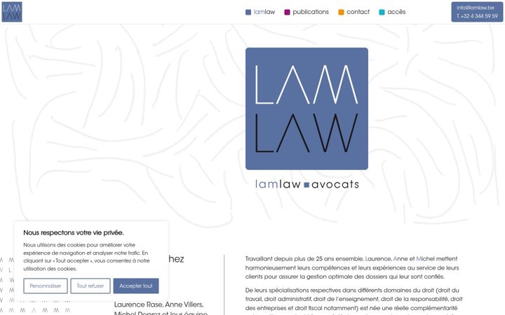 Screenshot of lamlaw.be