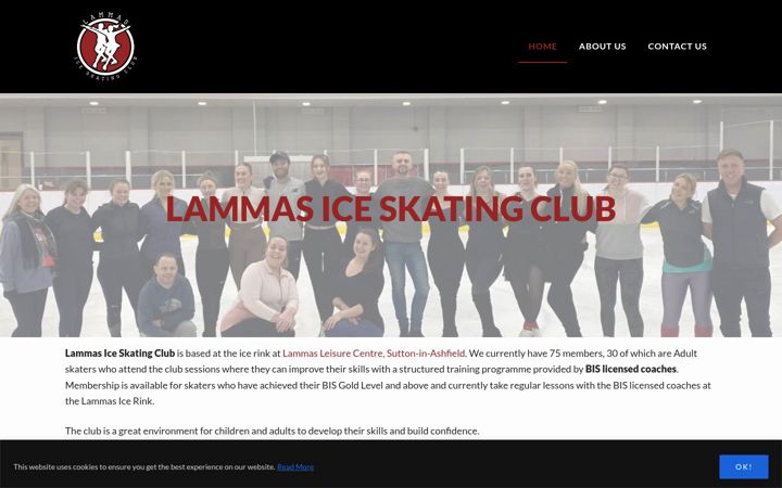 Screenshot of lammasiceskatingclub.co.uk