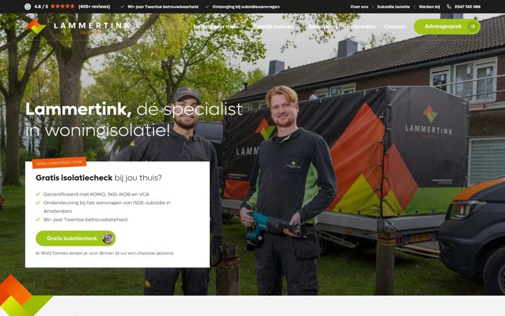 Skjámynd af lammertinkisolatie.nl