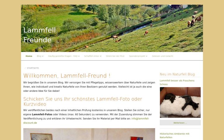 Screenshot of lammfell-freunde.de